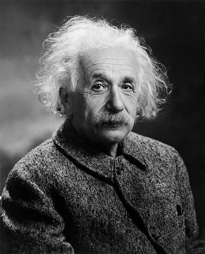 Photograph portrait of Albert Einstein