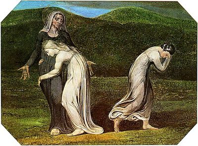 William Blake, Naomi Entreating Ruth and Orpah (1795)