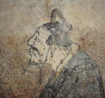 Han dynasty tomb fresco of Confucius