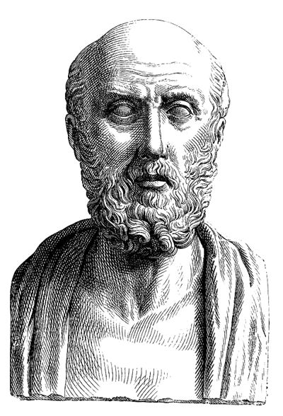 Engraved portrait of Hippocrates
