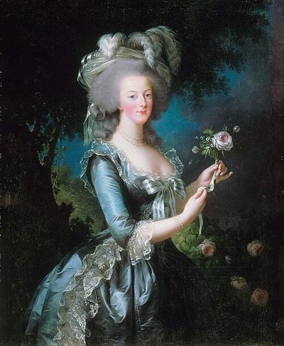 Painted portrait of Marie Antoinette