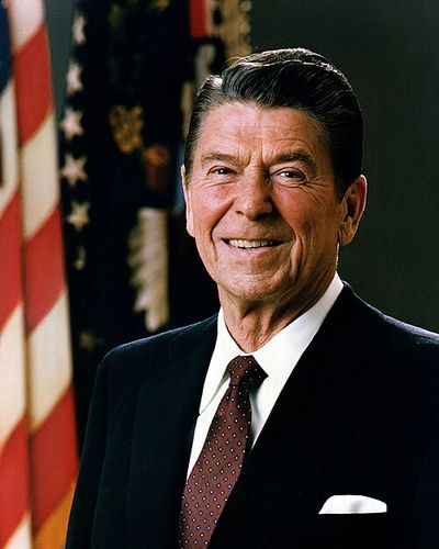 Official portrait photograph of Ronald Reagan