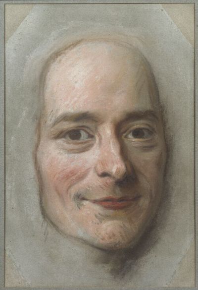 Painted portrait of Voltaire
