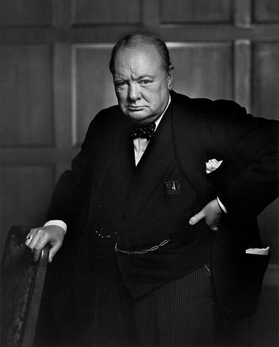 Photograph portrait of Winston Churchill